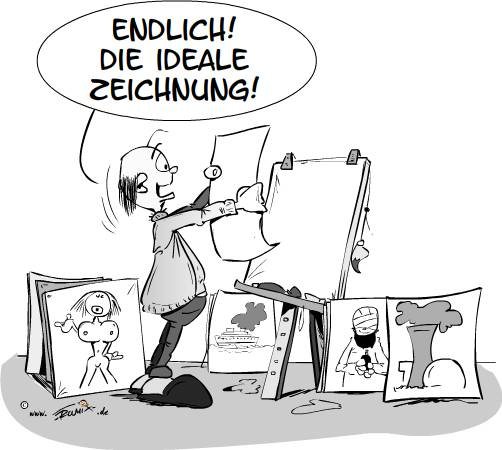 Cartoon: Die ideale Zeichnung ... 1