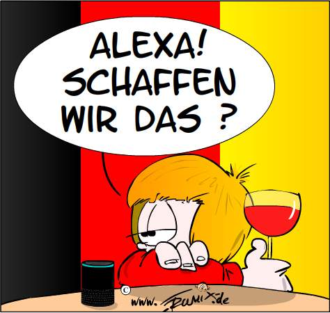 Cartoon: Angela Merkel entdeckt das Internet 1