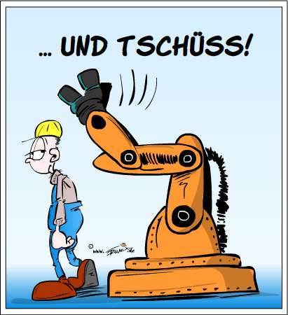Cartoon: Neulich in der Fabrikhalle ... 1