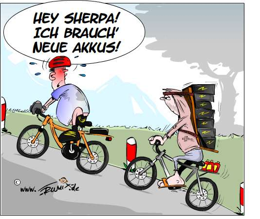Cartoon: EBykes schaffen neue Arbeitsplätze ... 1
