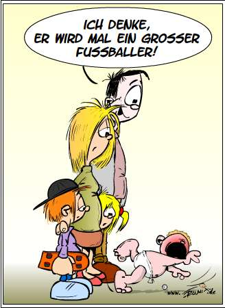 Cartoon: Fussballstar ... 1