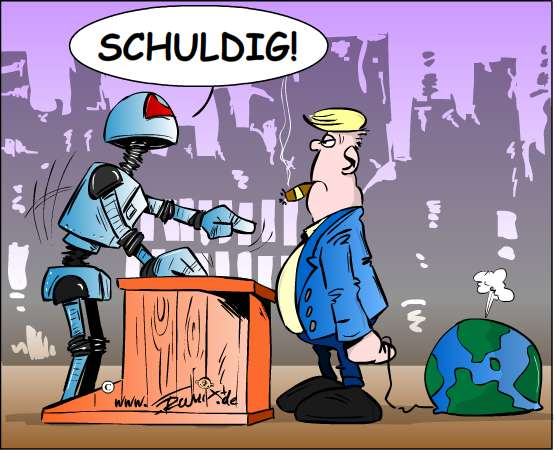 Cartoon: Roboter als Richter 1
