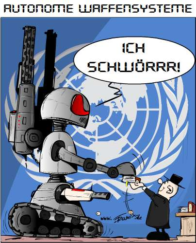Cartoon: Autonome Waffensysteme 1