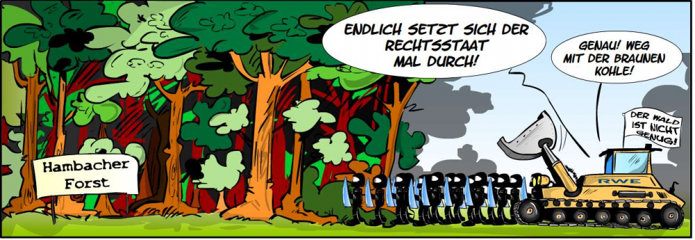 Cartoon: Hambacher Forst 1