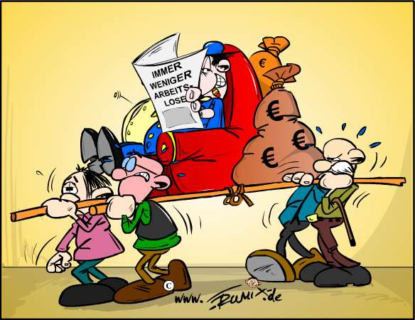 Cartoon: Arbeitslosenrate gesunken 1