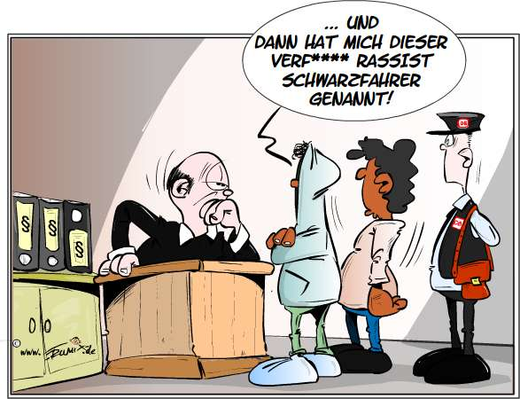 Cartoon: Schwarzfahrer 1