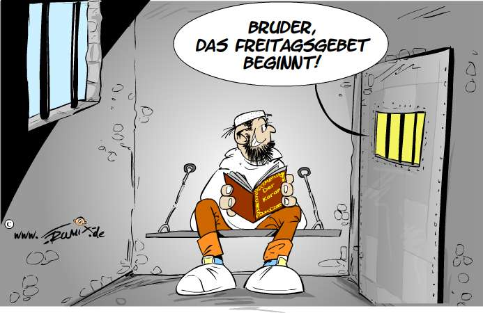 Cartoon: Radikalisierung im Gefängnis 1