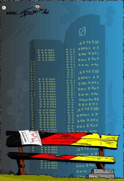 Cartoon: Die Deutsche Bank ist nun sehr stabil aufgestellt ... 2