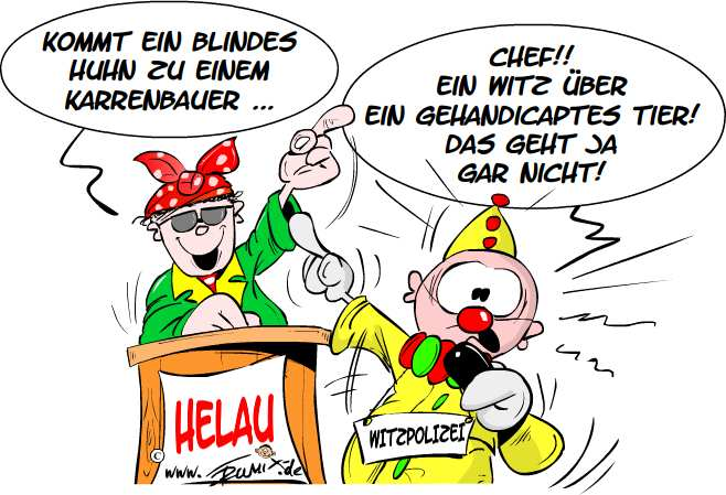 Cartoon: Witzpolizei im Einsatz 2