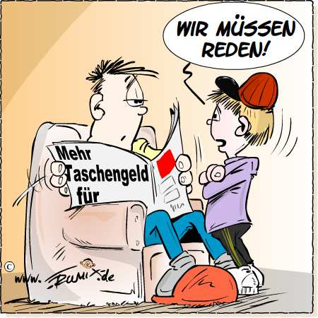 Cartoon: Taschengelderhöhung für alle ... 1