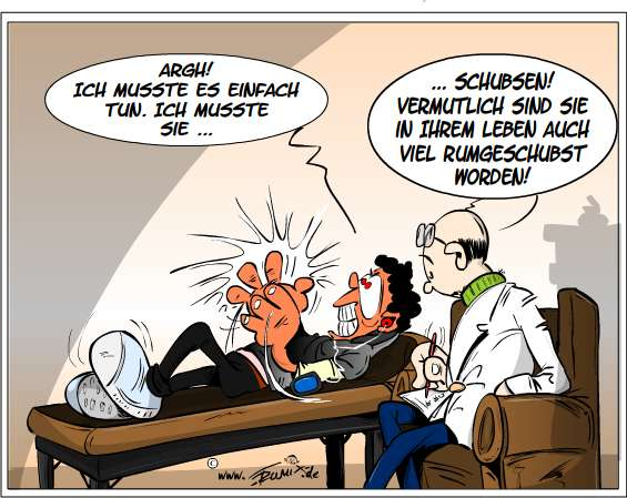 Cartoon: Schubser 1
