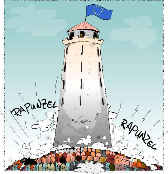 Cartoon: Rapunzel: Lässt sie ihr Haar herunter ? 2