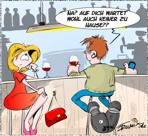 Cartoon: Neulich an der Theke: DummeSprüche 7