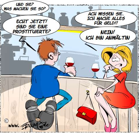 Cartoon: Neulich an der Theke: DummeSprüche 11