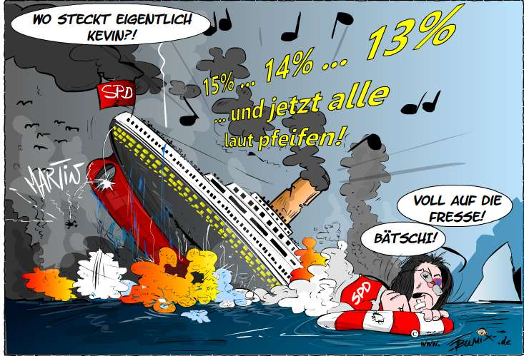 Cartoon: Mit wehenden Fahnen ...Bätschi 1