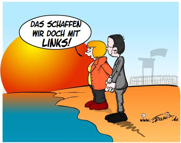 Cartoon: Mit links 1