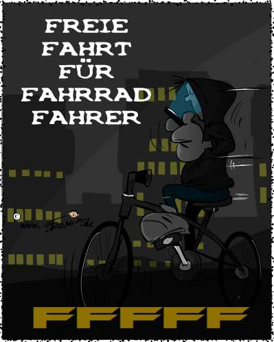 Cartoon: FFFFF-Freie Fahrt für Fahrradfahrer 1