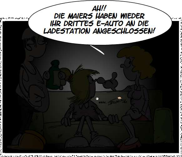 Cartoon: Mehr Elektroautos 1