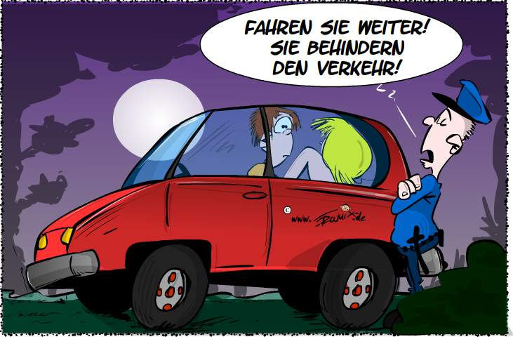Cartoon: Ruhender Verkehr nicht erwünscht 1