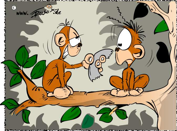 Cartoon: Klebeband vs. Banane 1
