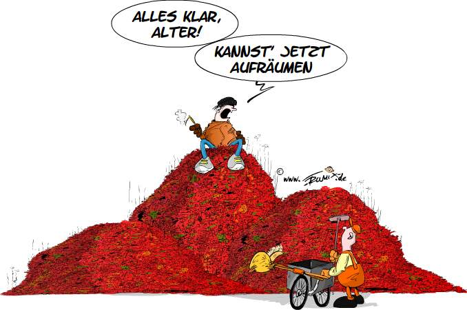 Cartoon: Aufräumen 1