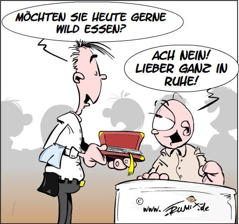 Cartoon: In Ruhe essen 1
