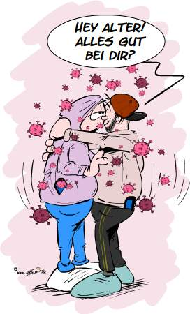 Cartoon: Corona, alles gut , Alter! 1