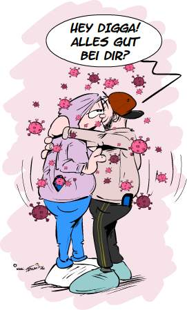 Cartoon: Corona, alles gut , Alter! 2