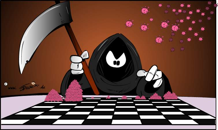 Cartoon: Corona: Exponentielles Wachstum 1