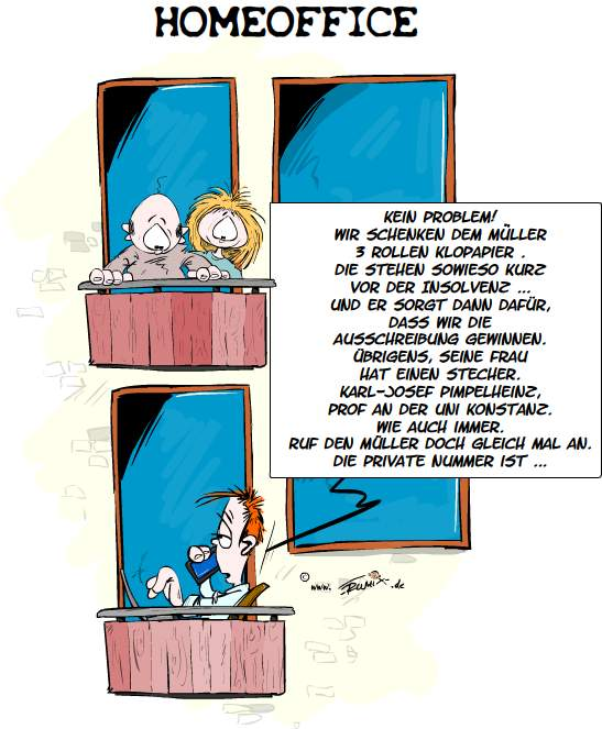 Cartoon: Homeoffice 1
