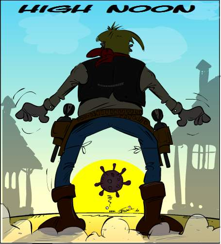 Cartoon: Corona High Noon 1