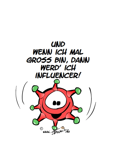 Cartoon: Corona goes Influencer 1