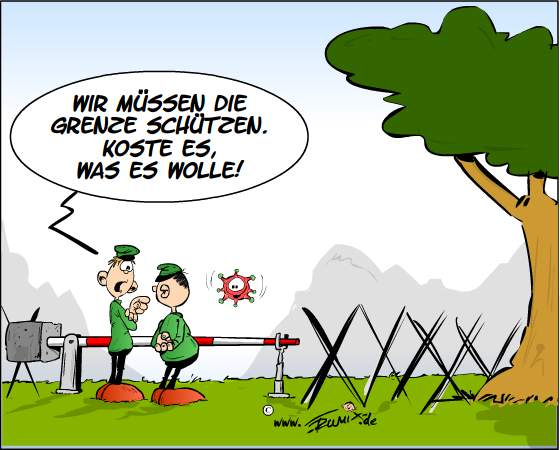Cartoon: Und immer schön die Grenze schützen 1