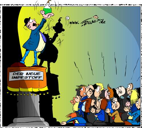 Cartoon: Corona: Die Rettung naht ... 1