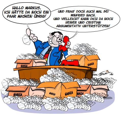Cartoon: Corana: Masken ohne Ende 1
