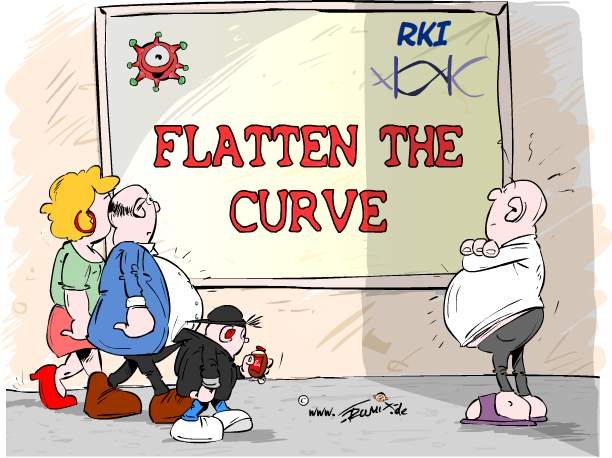 Cartoon: Flatten the curve 1