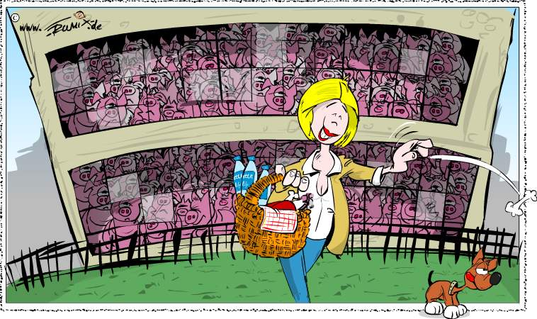 Cartoon: Einfach mal Gassi gehen ... 1