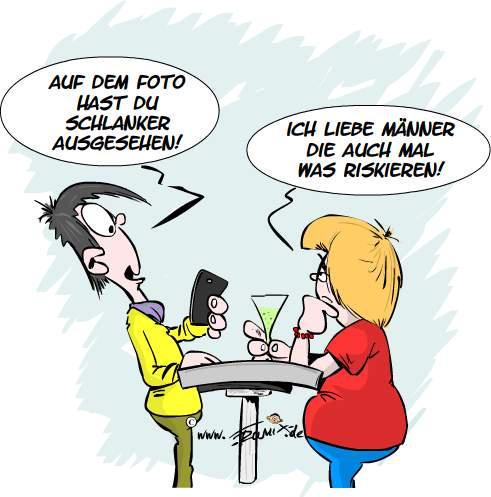 Cartoon: Man muss auch mal was riskieren 2