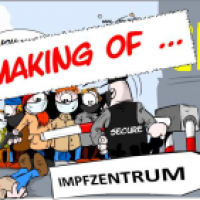 Neulich vor dem Impfzentrum ...