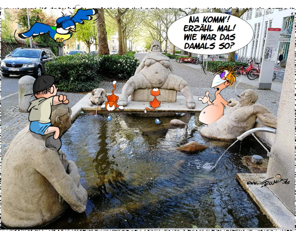 Cartoon: Durch's Städchen schlendern 1