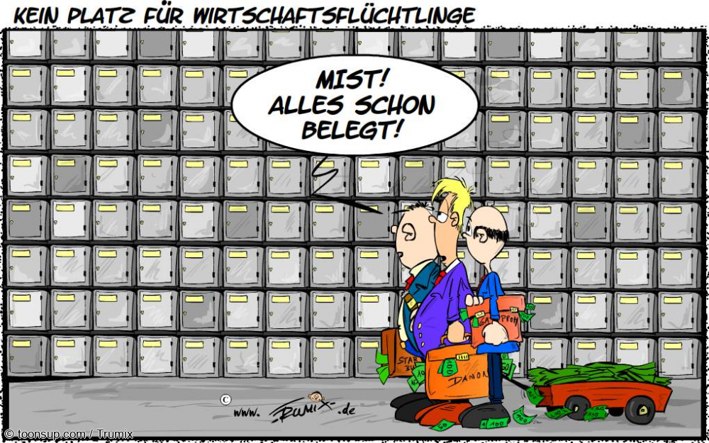 Cartoon: Kein Platz für Wirtschaftsflüchtinge ... 1
