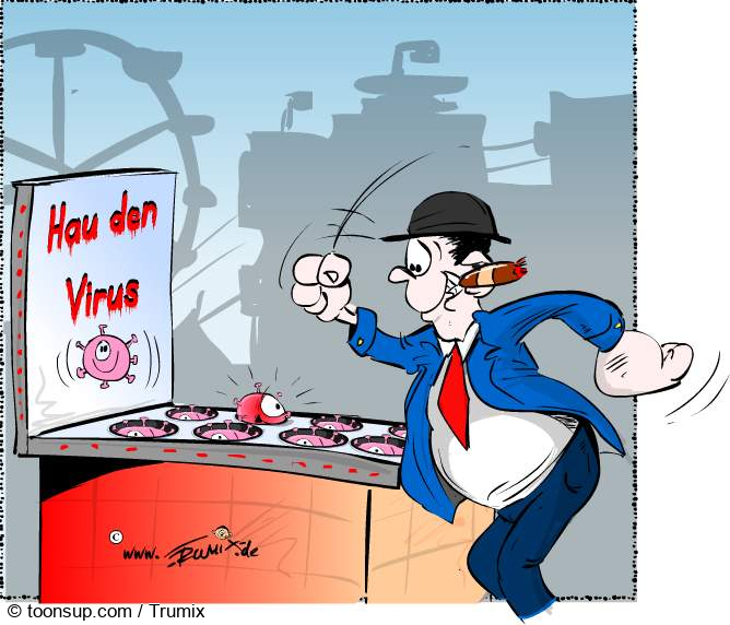 Cartoon: Hau den Virus ... 1