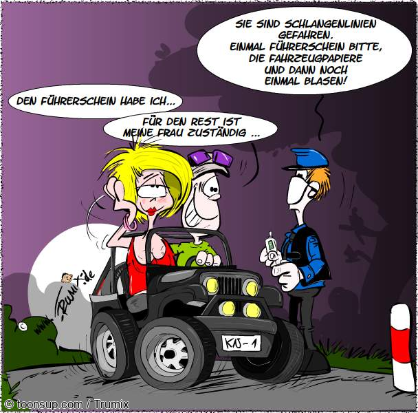 Cartoon: Kein Alkohol am Steuer ... 1