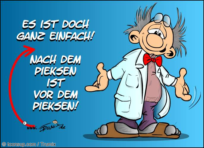 Cartoon: Und täglich grüßt das Murmeltier. Nach dem Pieksen ist vor dem Pieksen. 1