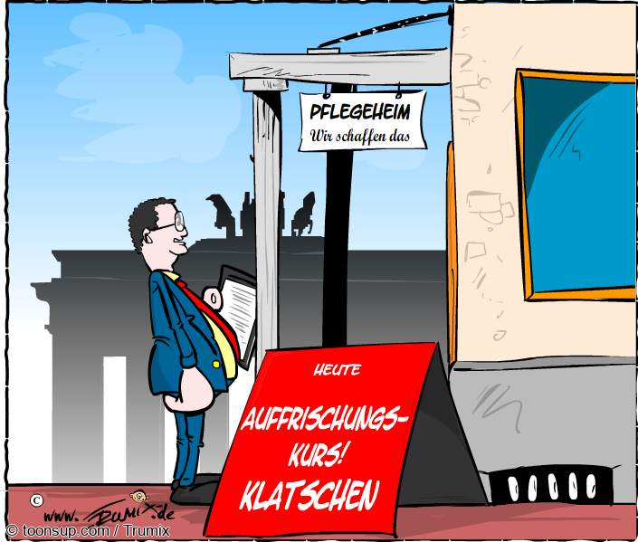 Cartoon: Auffrischungskurs Klatschen 1