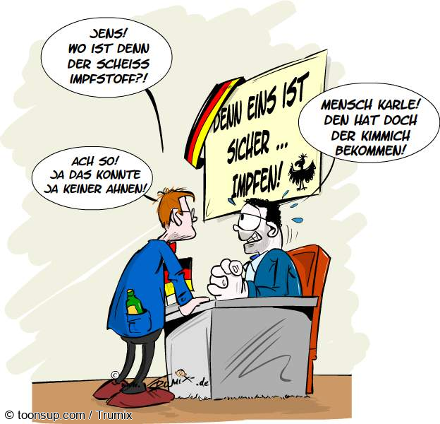 Cartoon: Impfstoff ist alle 1