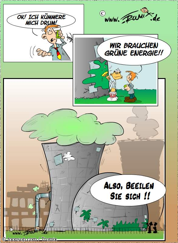 Cartoon: Grüner Strom ... aber schnell 1