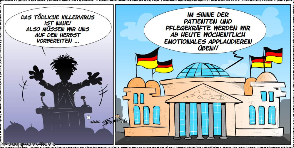 Cartoon: Pflegenotstand: Wir müssen uns auf den Herbst vorbereiten 1