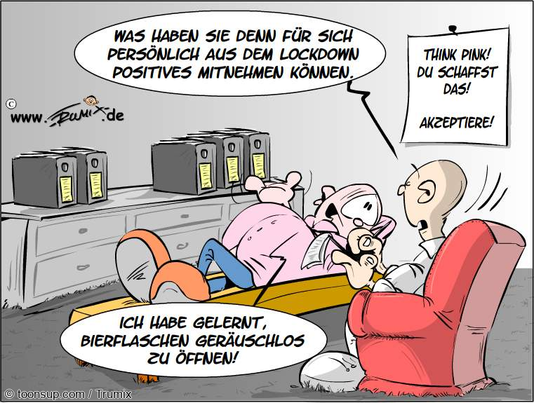 Cartoon: Lockdown: Auch mal Positives erkennen .... 4