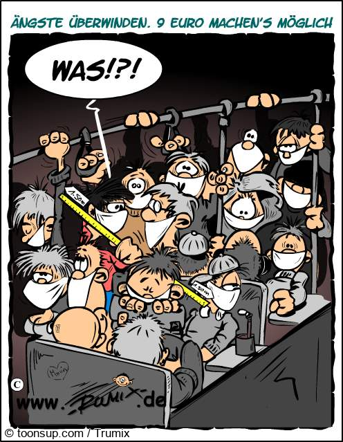 Cartoon: Billiger als jede Therapie! Ängste überwinden. 9 Euro machen's möglich 1